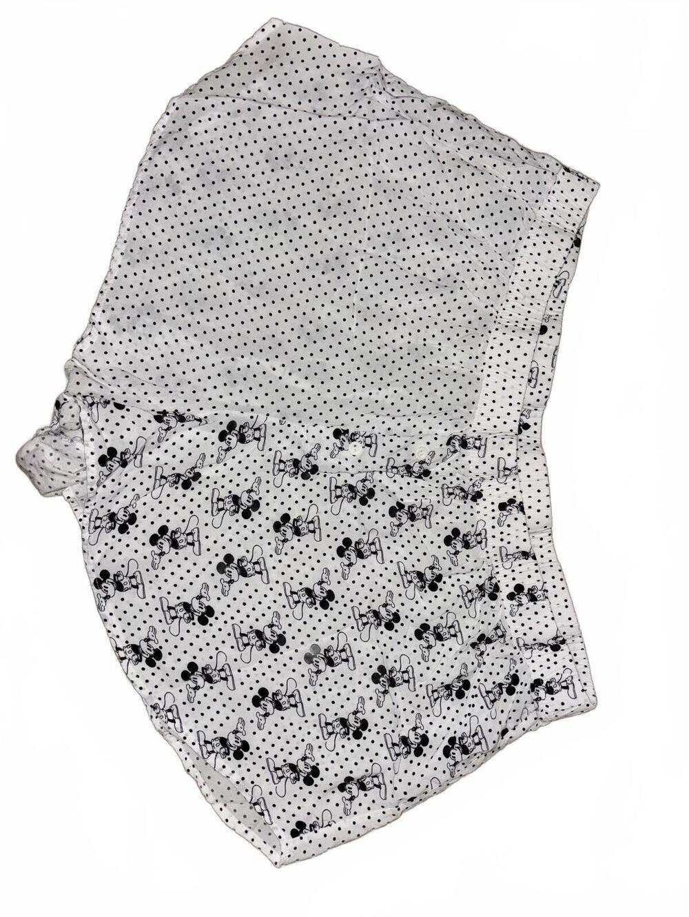 Disney Mickey Mouse Cozy White Lounge Pajama polka Dot Shorts